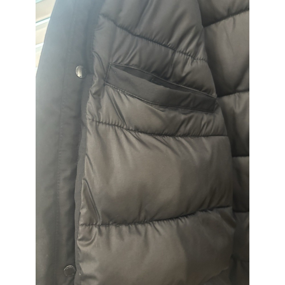 Calvin Klein Mens 2XL Black Hooded Insulated Utility Jacket Faux Shearling Coat - Picture 6 of 13